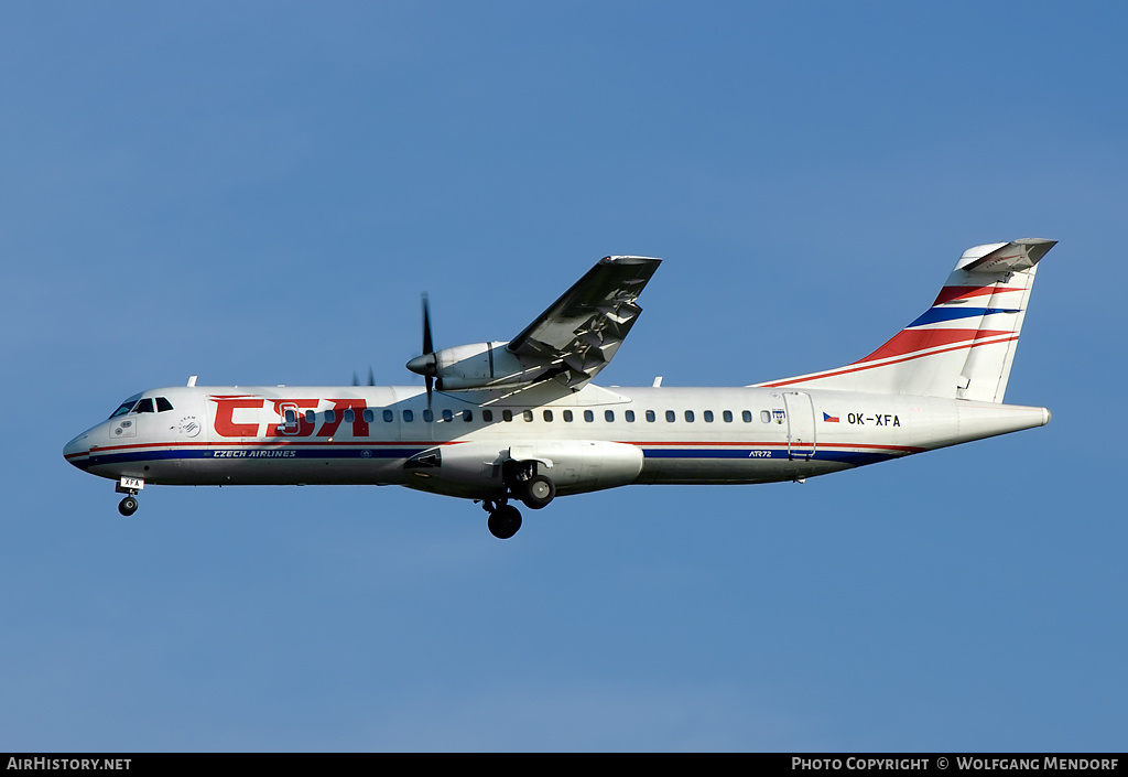 Aircraft Photo of OK-XFA | ATR ATR-72-202 | ČSA - Czech Airlines | AirHistory.net #517463