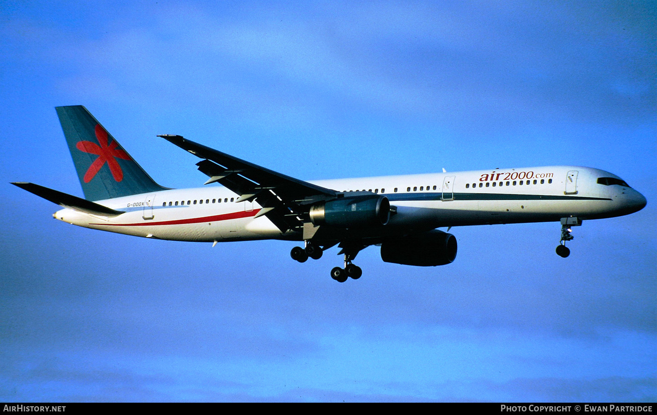 Aircraft Photo of G-OOOX | Boeing 757-2Y0 | Air 2000 | AirHistory.net #517491