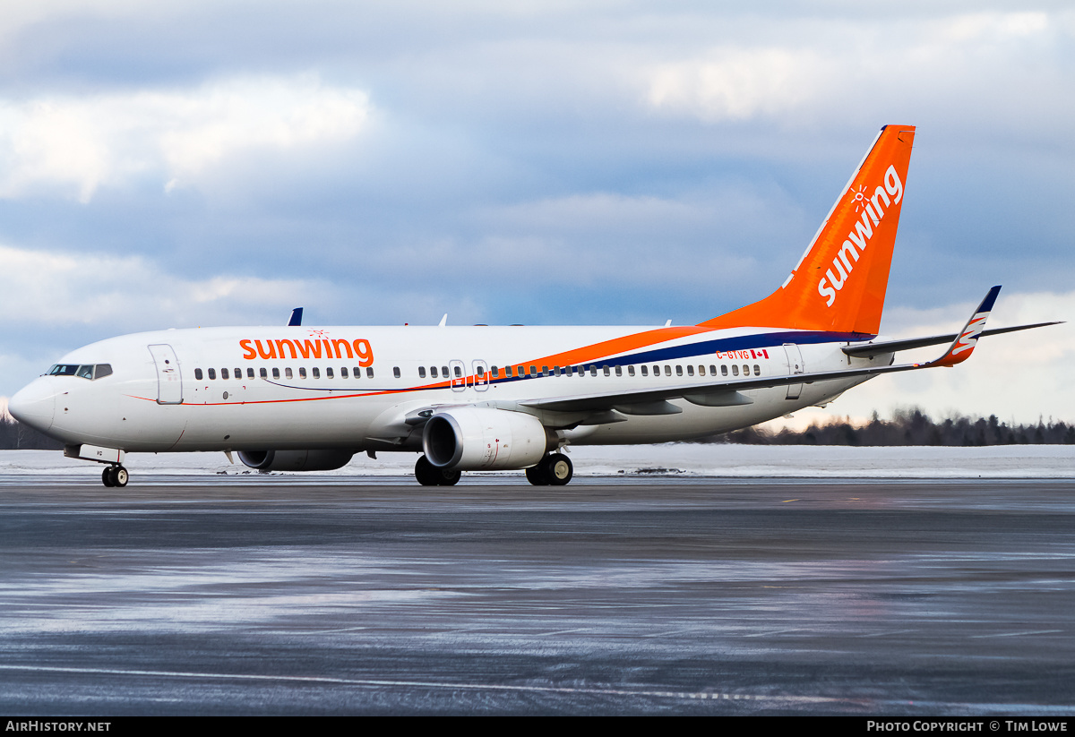 Aircraft Photo of C-GTVG | Boeing 737-8Q8 | Sunwing Airlines | AirHistory.net #517543