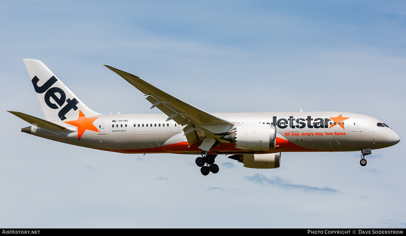 Aircraft Photo of VH-VKL | Boeing 787-8 Dreamliner | Jetstar Airways | AirHistory.net #517556