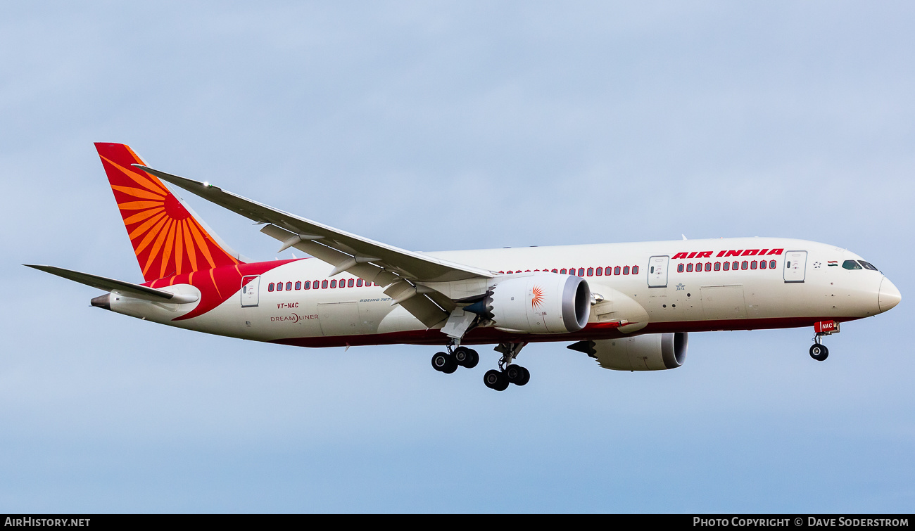 Aircraft Photo of VT-NAC | Boeing 787-8 Dreamliner | Air India | AirHistory.net #517564