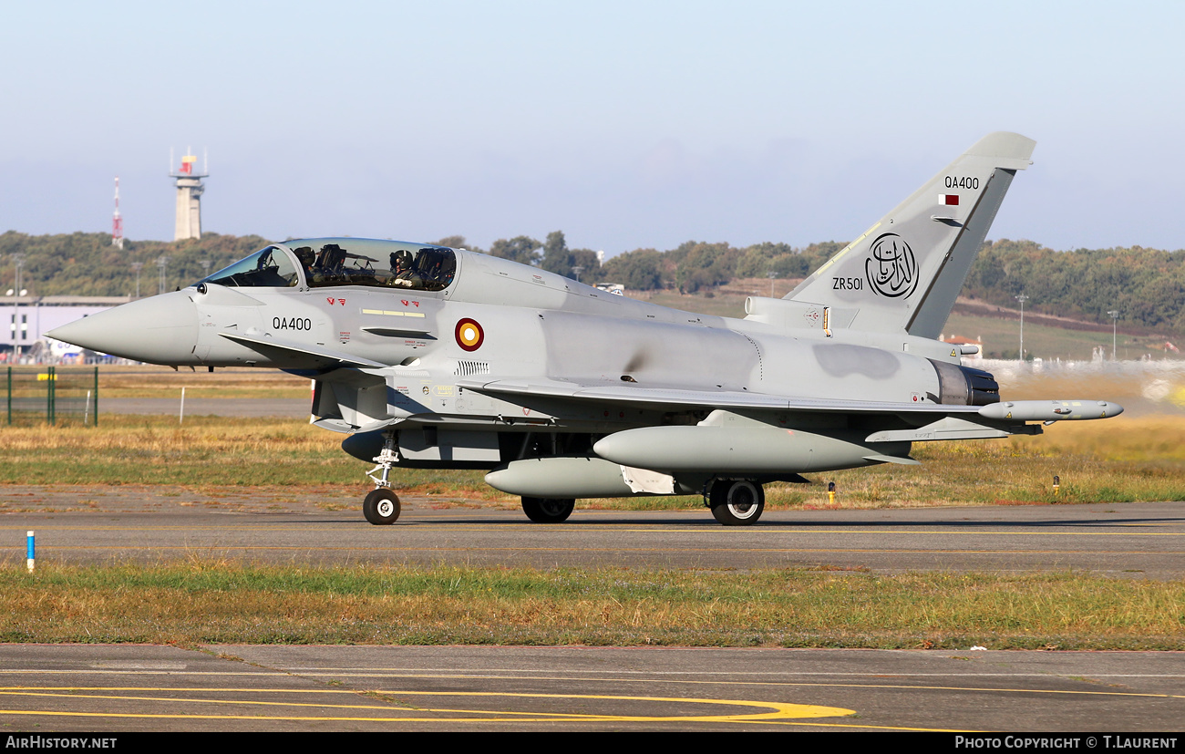 Aircraft Photo of QA400 / ZR501 | Eurofighter EF-2000 Typhoon T | Qatar - Air Force | AirHistory.net #517581