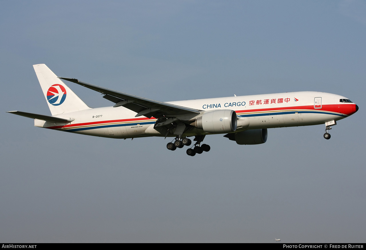 Aircraft Photo of B-2077 | Boeing 777-F6N | China Cargo Airlines | AirHistory.net #517614