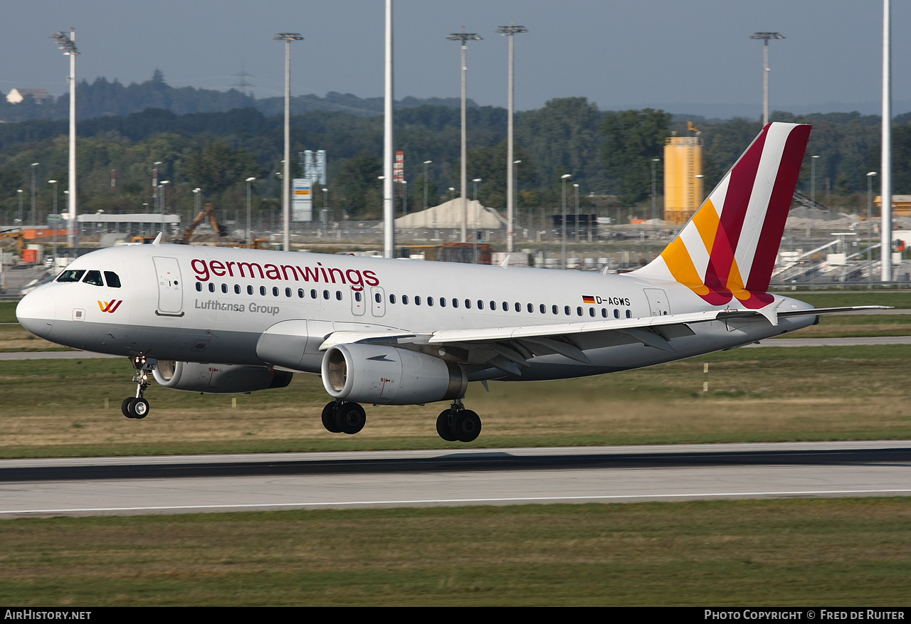 Aircraft Photo of D-AGWS | Airbus A319-132 | Germanwings | AirHistory.net #517665
