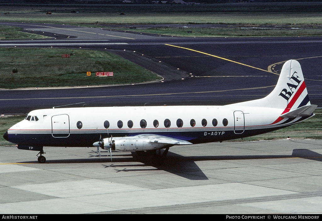Aircraft Photo of G-AOYP | Vickers 806 Viscount | British Air Ferries - BAF | AirHistory.net #517749
