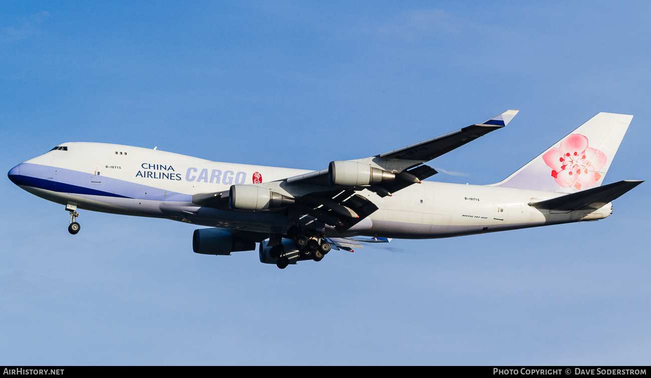 Aircraft Photo of B-18715 | Boeing 747-409F/SCD | China Airlines Cargo | AirHistory.net #517804