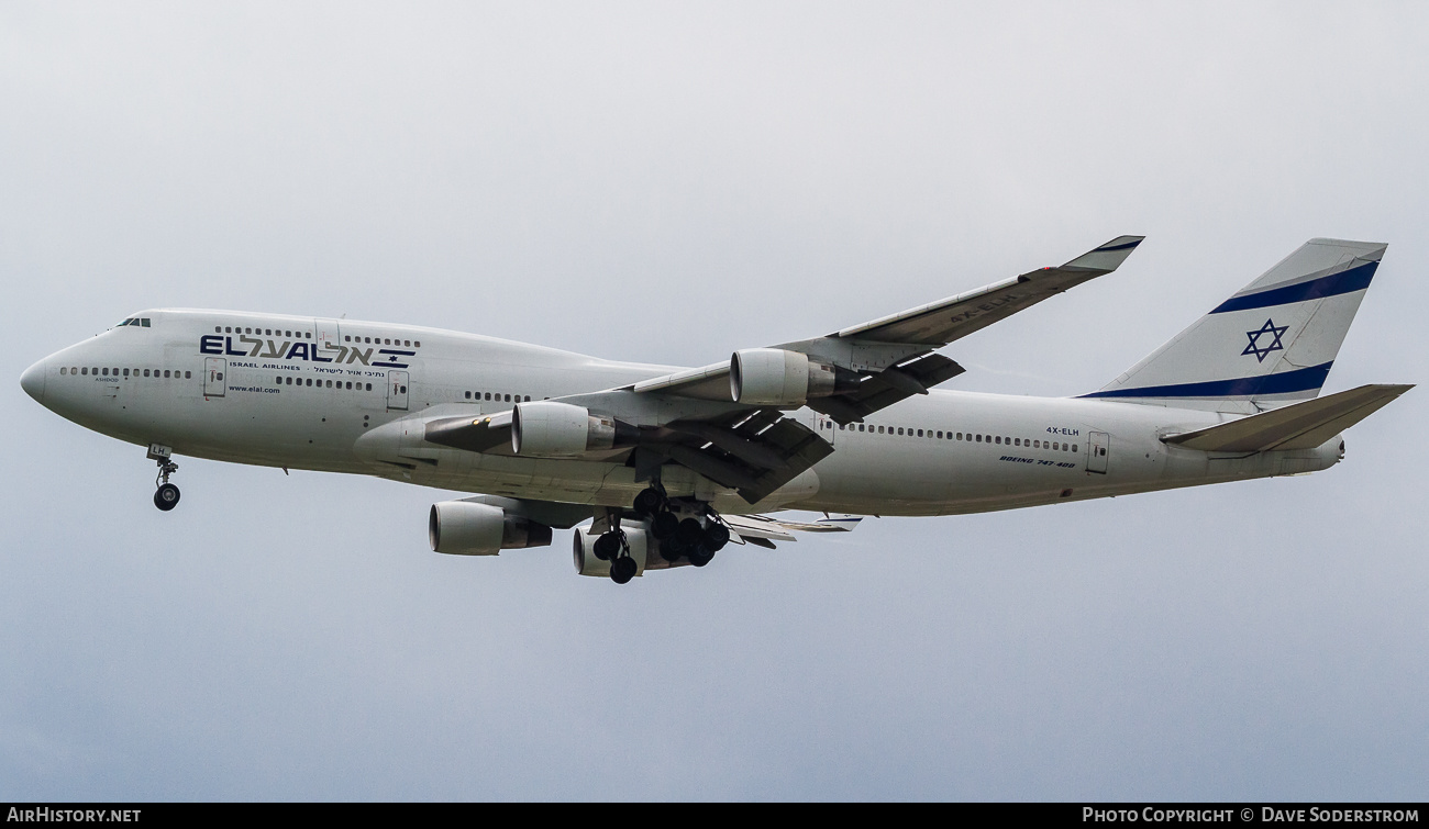 Aircraft Photo of 4X-ELH | Boeing 747-412 | El Al Israel Airlines | AirHistory.net #517817