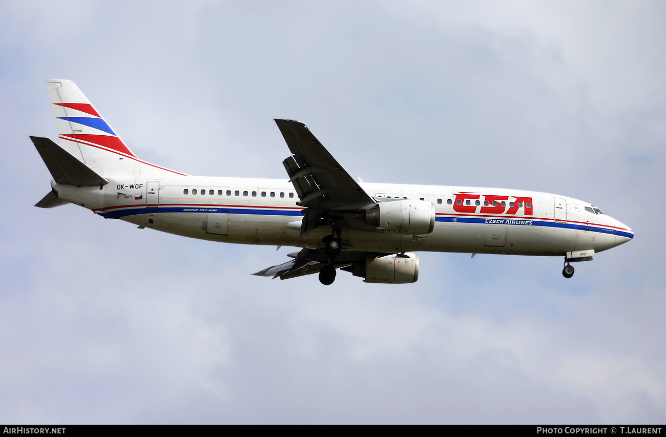 Aircraft Photo of OK-WGF | Boeing 737-4Y0 | ČSA - Czech Airlines | AirHistory.net #517848