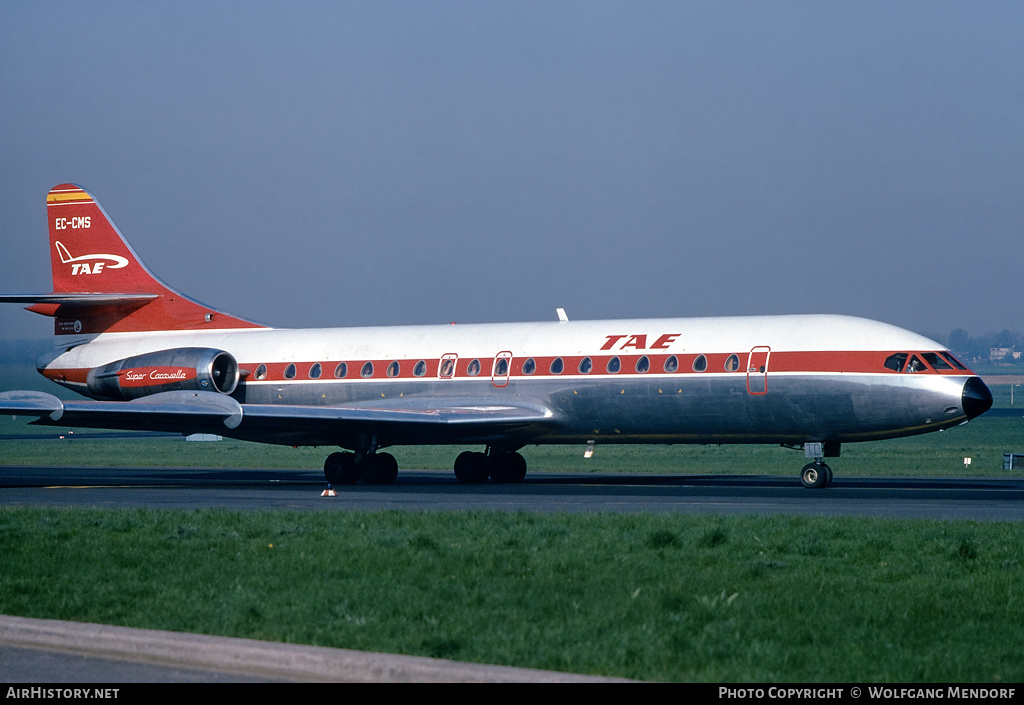 Aircraft Photo of EC-CMS | Sud SE-210 Caravelle 10B3 Super B | TAE - Trabajos Aéreos y Enlaces | AirHistory.net #518027