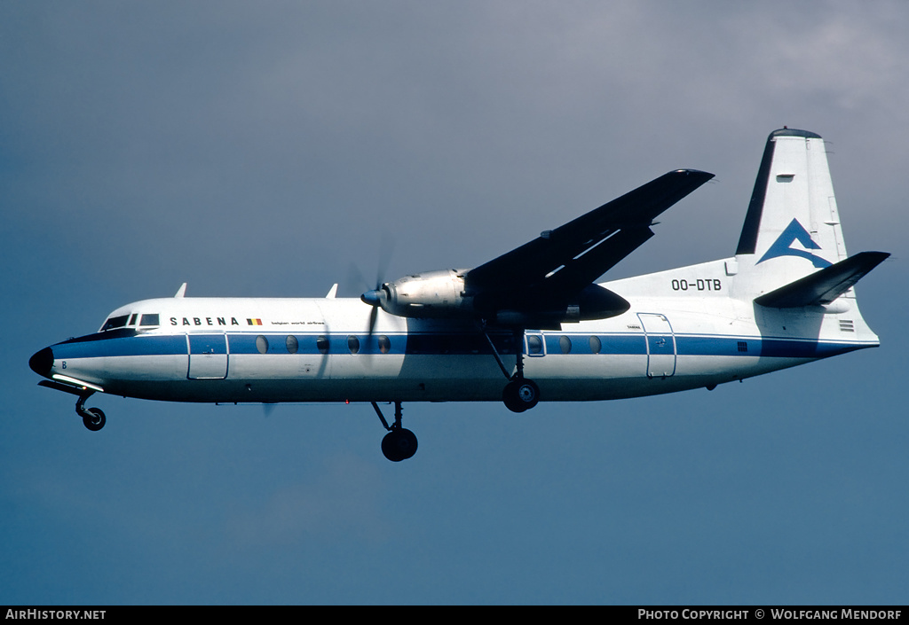 Aircraft Photo of OO-DTB | Fairchild Hiller FH-227B | Sabena | AirHistory.net #518091