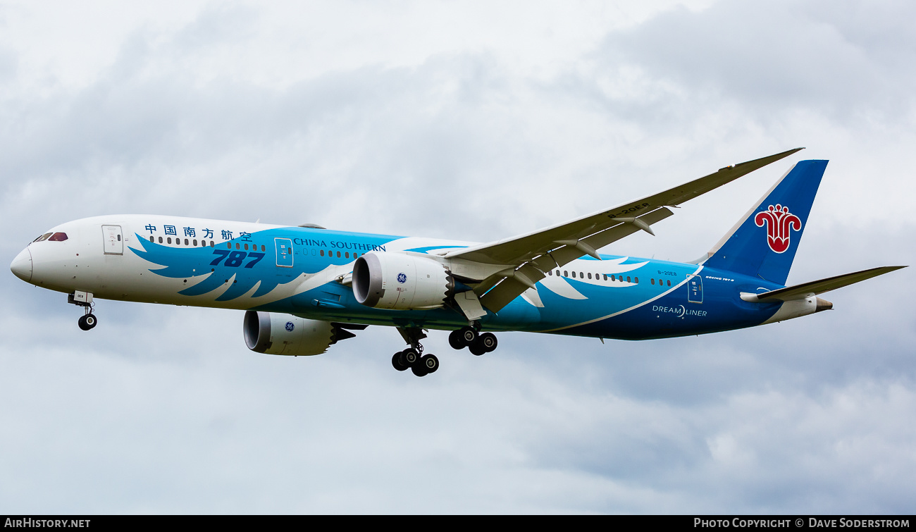 Aircraft Photo of B-20E8 | Boeing 787-9 Dreamliner | China Southern Airlines | AirHistory.net #518155