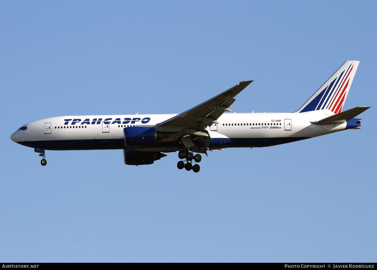 Aircraft Photo of EI-UNR | Boeing 777-212/ER | Transaero Airlines | AirHistory.net #518203