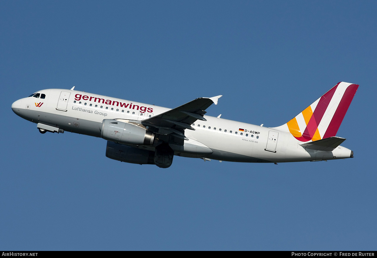 Aircraft Photo of D-AGWP | Airbus A319-132 | Germanwings | AirHistory.net #518214