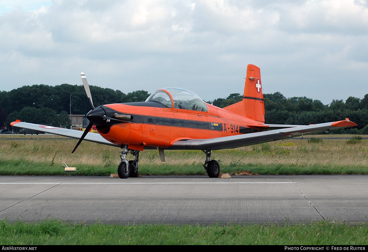 Aircraft Photo of A-914 | Pilatus PC-7 | Switzerland - Air Force | AirHistory.net #518220