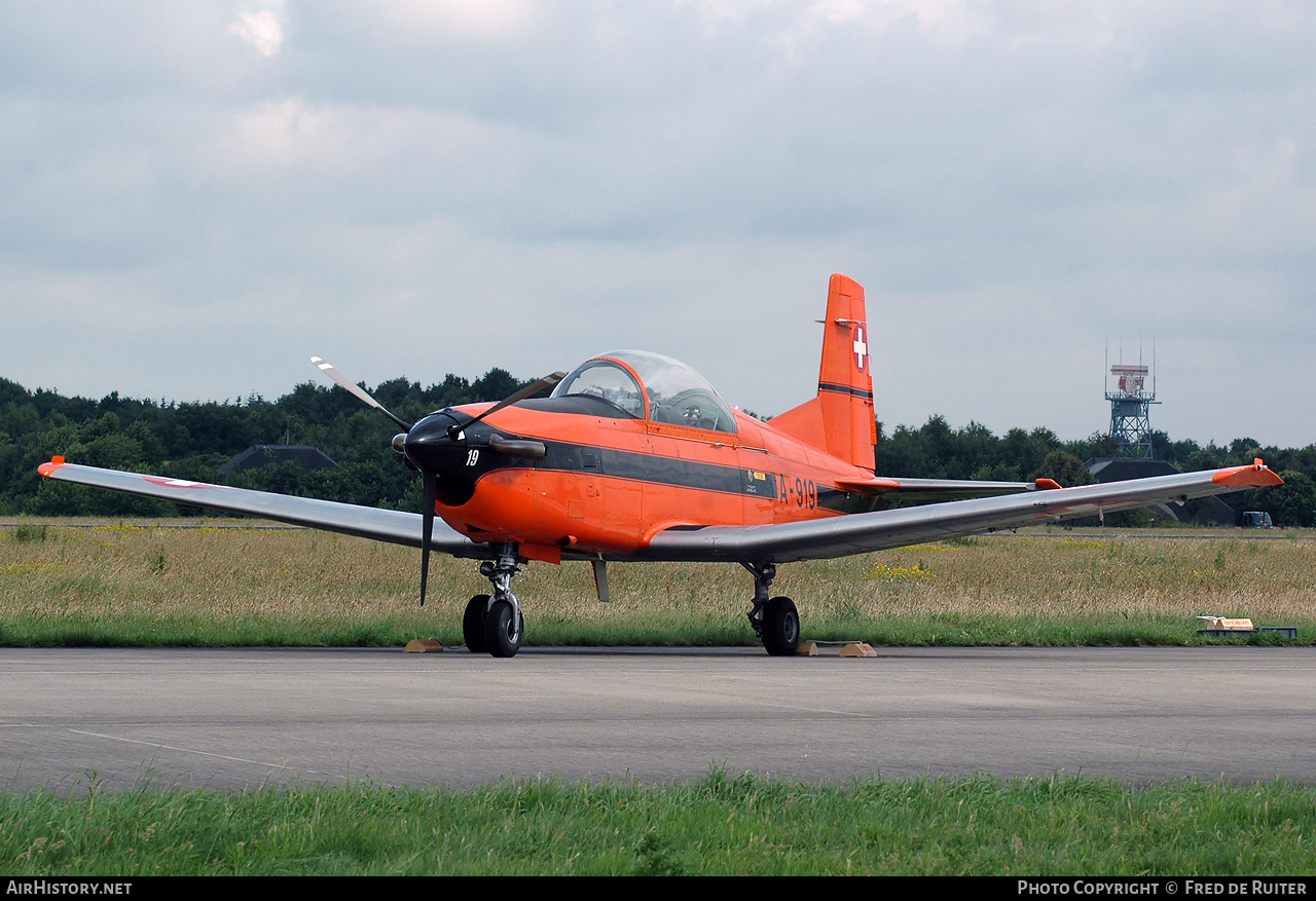 Aircraft Photo of A-919 | Pilatus PC-7 | Switzerland - Air Force | AirHistory.net #518222