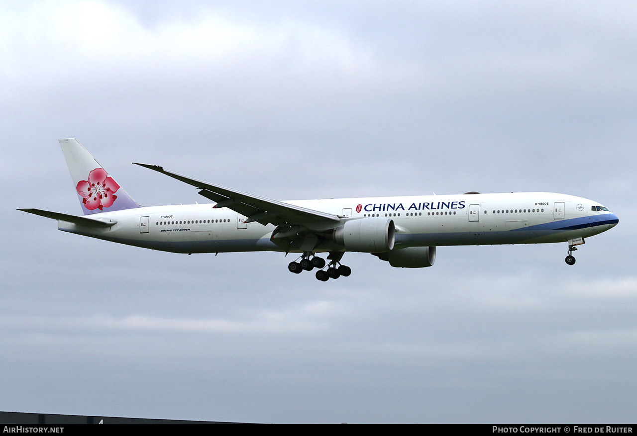 Aircraft Photo of B-18005 | Boeing 777-309/ER | China Airlines | AirHistory.net #518245