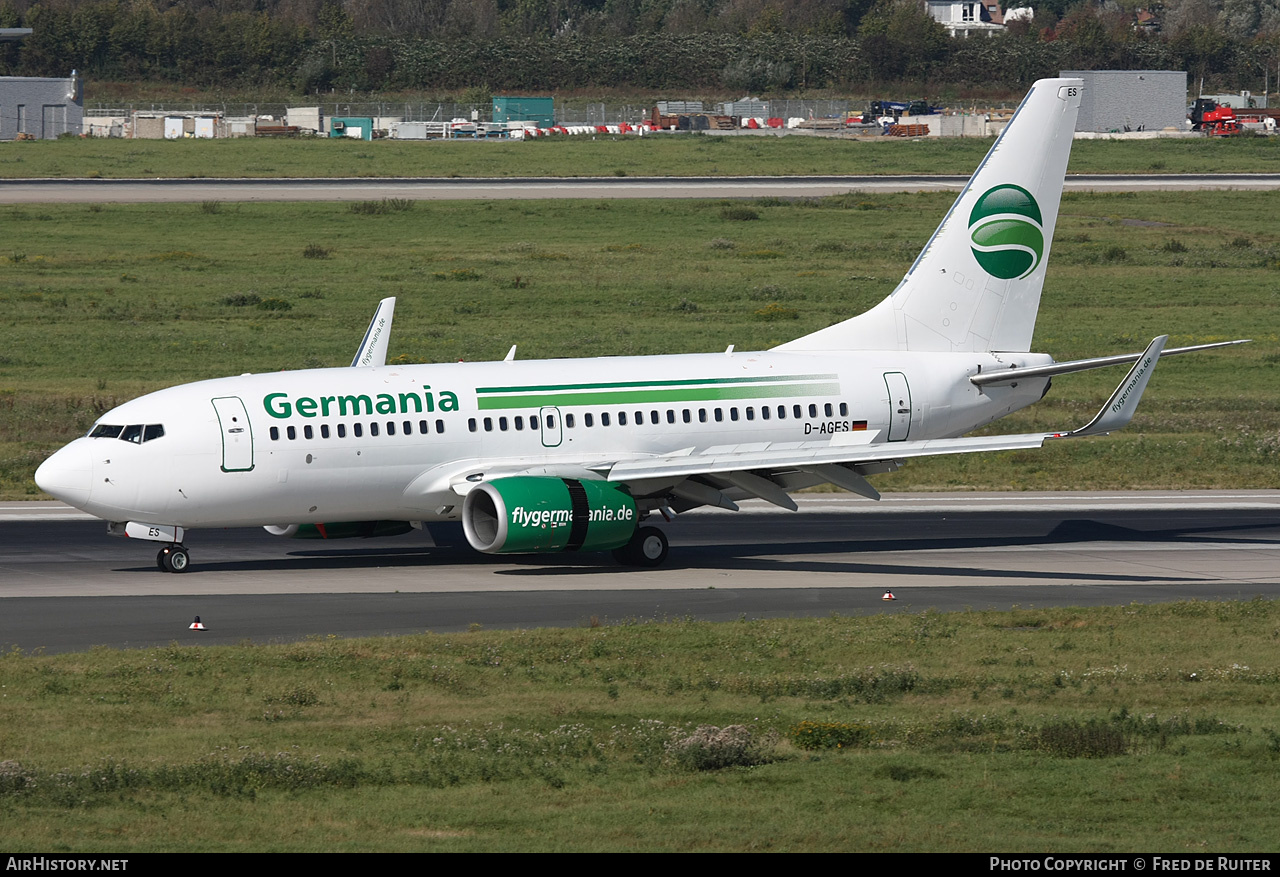 Aircraft Photo of D-AGES | Boeing 737-75B | Germania | AirHistory.net #518246
