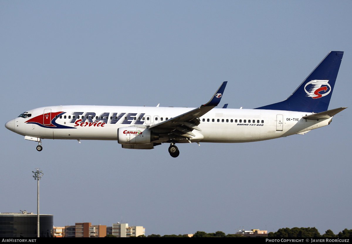 Aircraft Photo of OK-TVE | Boeing 737-86Q | Travel Service | AirHistory.net #518270