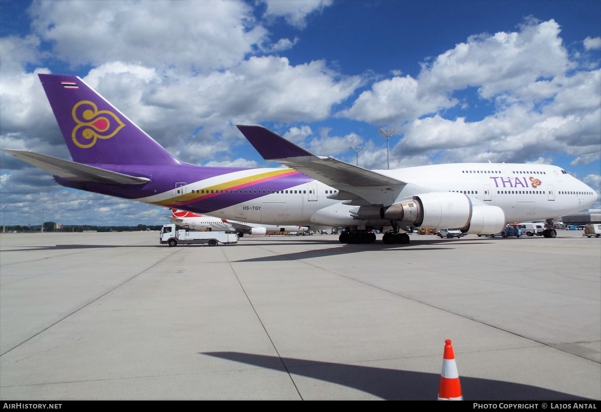 Aircraft Photo of HS-TGY | Boeing 747-4D7 | Thai Airways International | AirHistory.net #518291