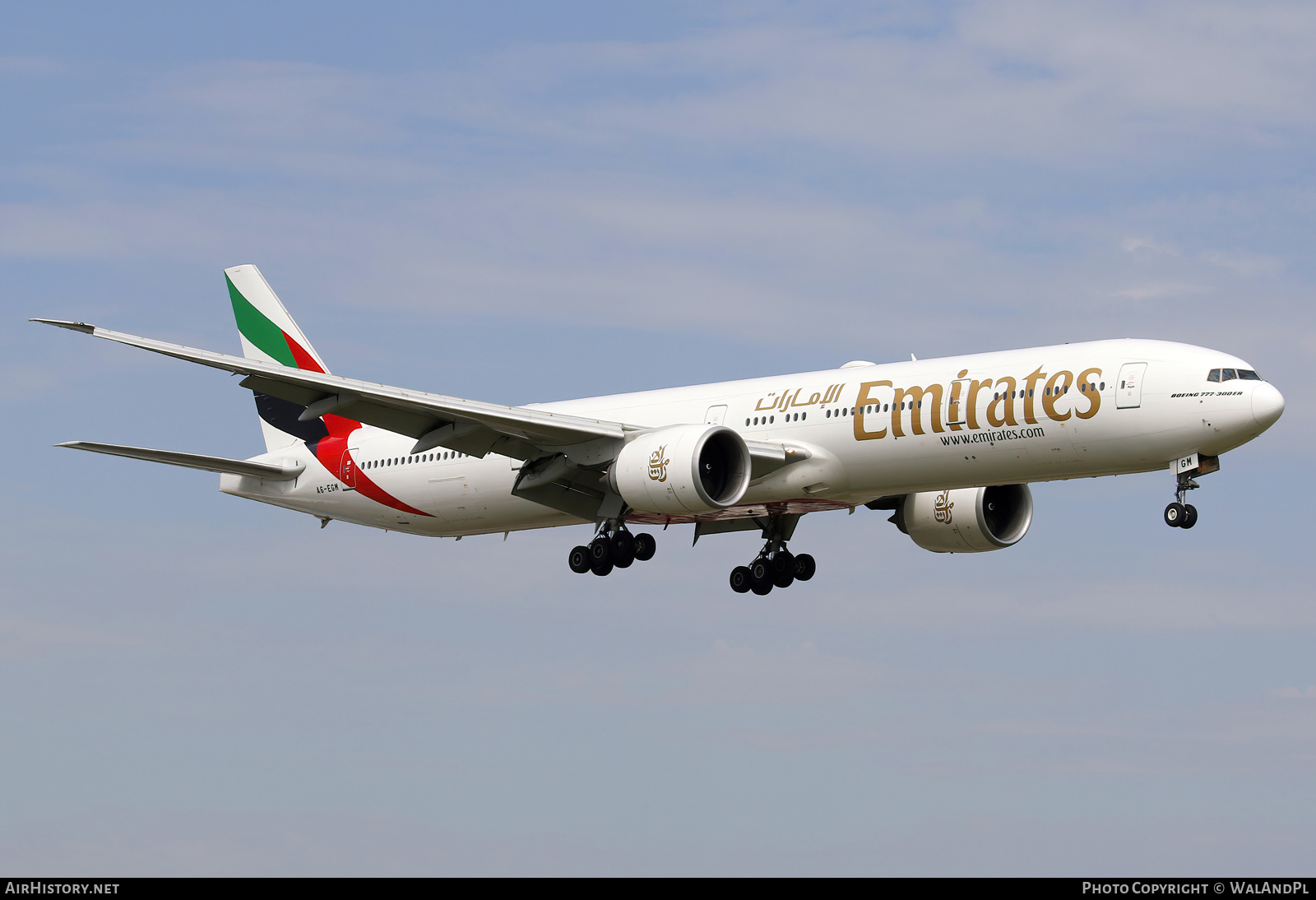 Aircraft Photo of A6-EGM | Boeing 777-31H/ER | Emirates | AirHistory.net #518294