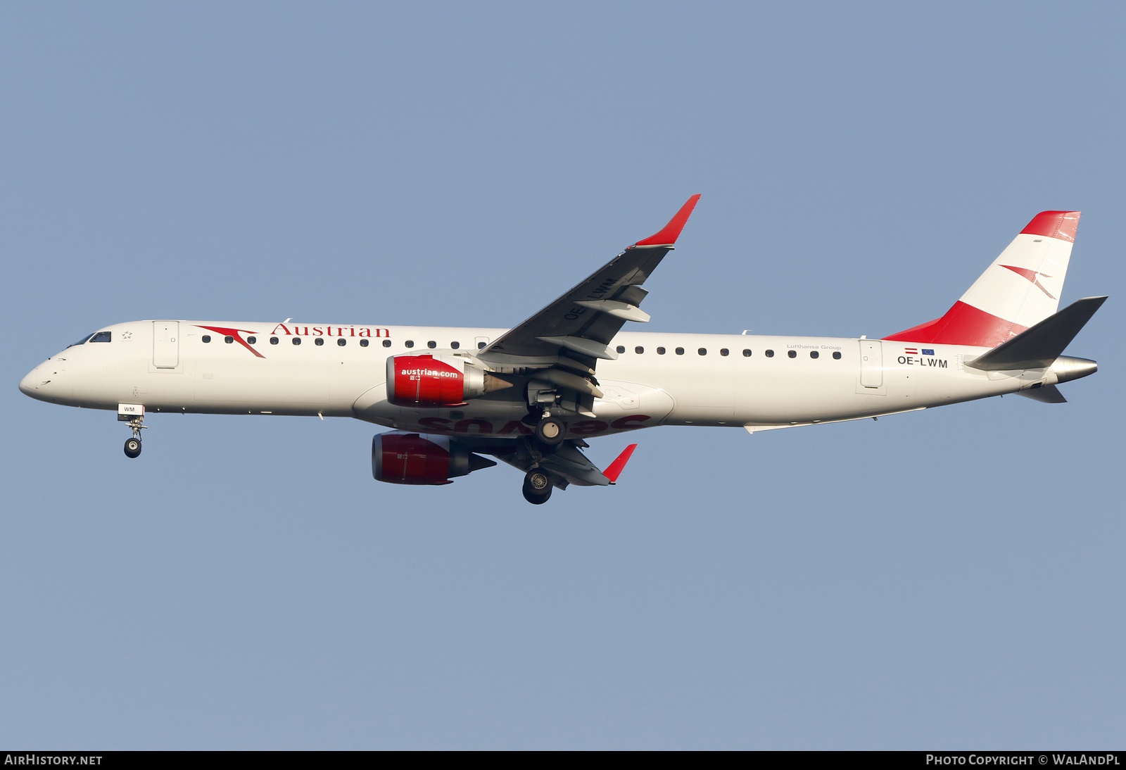 Aircraft Photo of OE-LWM | Embraer 195LR (ERJ-190-200LR) | Austrian Airlines | AirHistory.net #518358