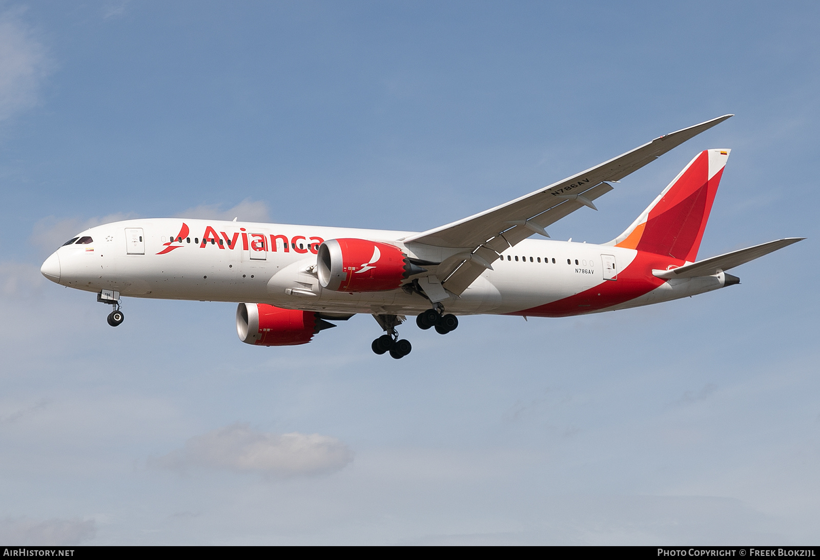 Aircraft Photo of N786AV | Boeing 787-8 Dreamliner | Avianca | AirHistory.net #518453