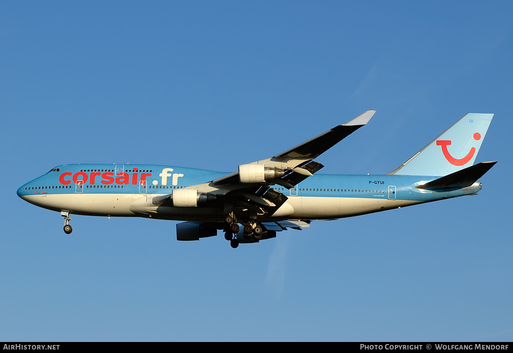 Aircraft Photo of F-GTUI | Boeing 747-422 | Corsair | AirHistory.net #518498