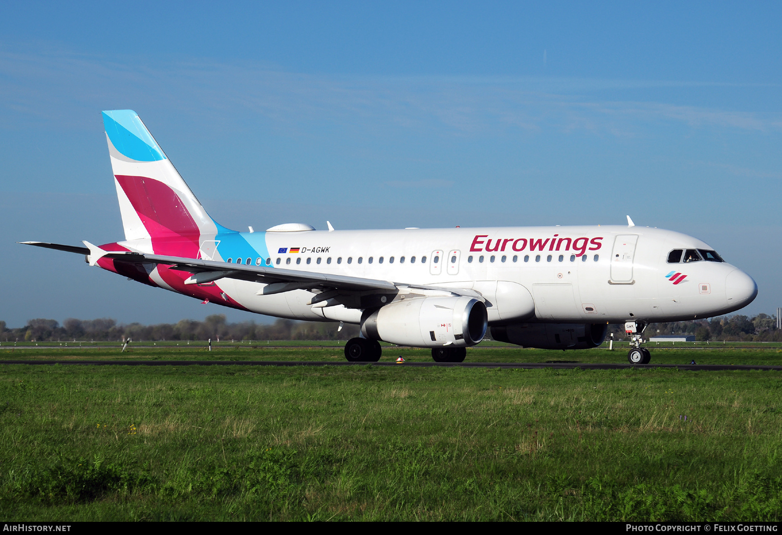 Aircraft Photo of D-AGWK | Airbus A319-132 | Eurowings | AirHistory.net #518520