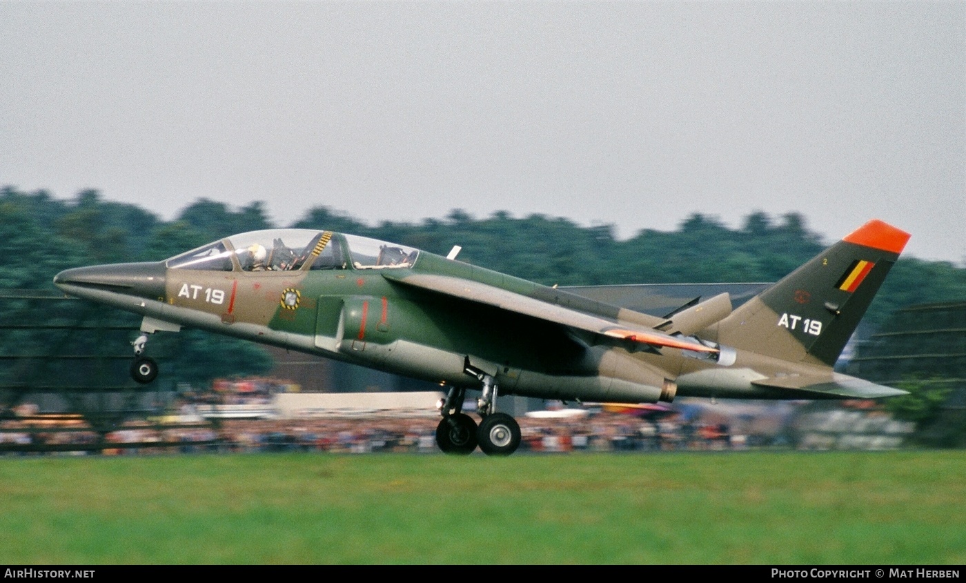 Aircraft Photo of AT19 | Dassault-Dornier Alpha Jet 1B | Belgium - Air Force | AirHistory.net #518638