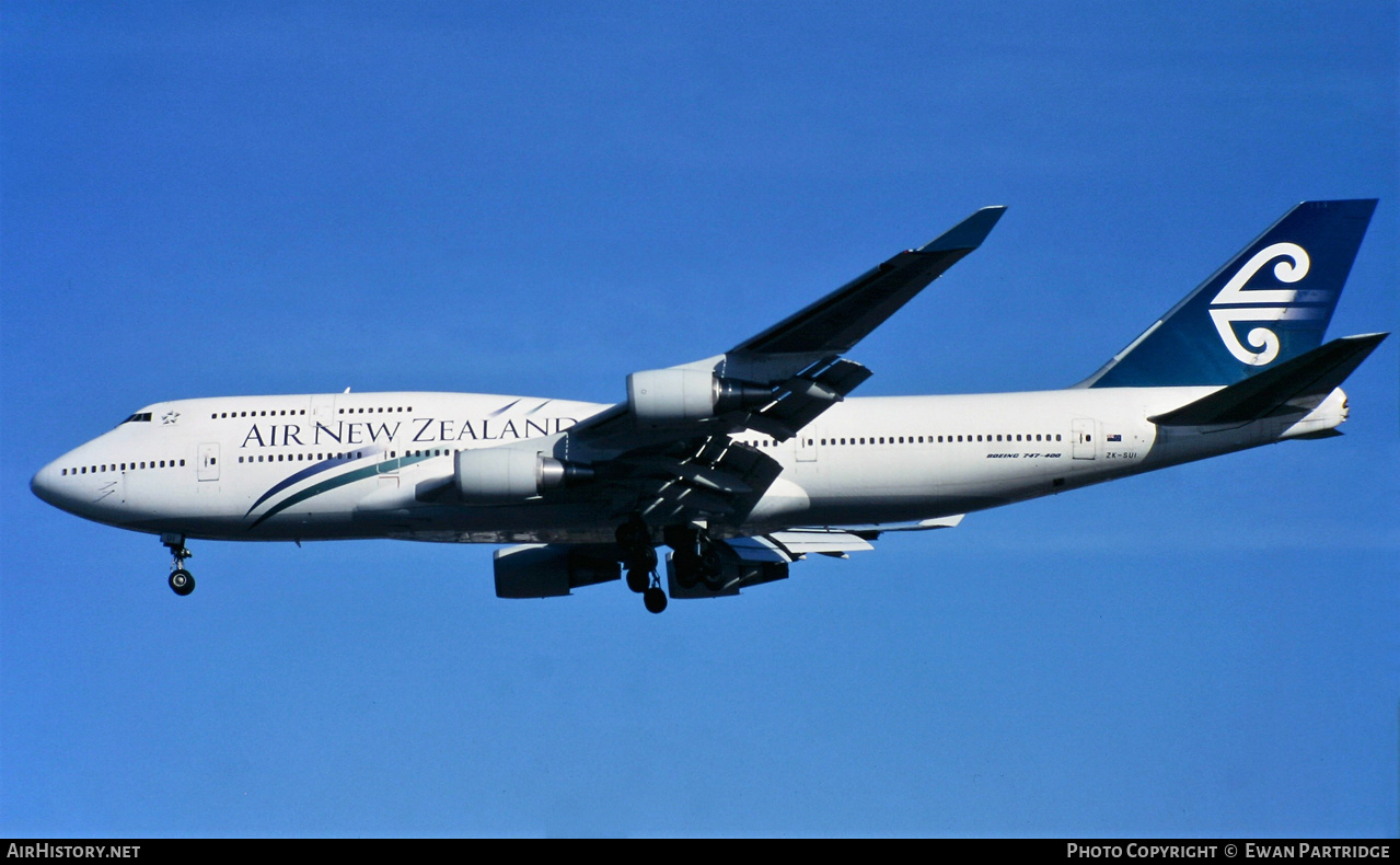 Aircraft Photo of ZK-SUI | Boeing 747-441 | Air New Zealand | AirHistory.net #518759
