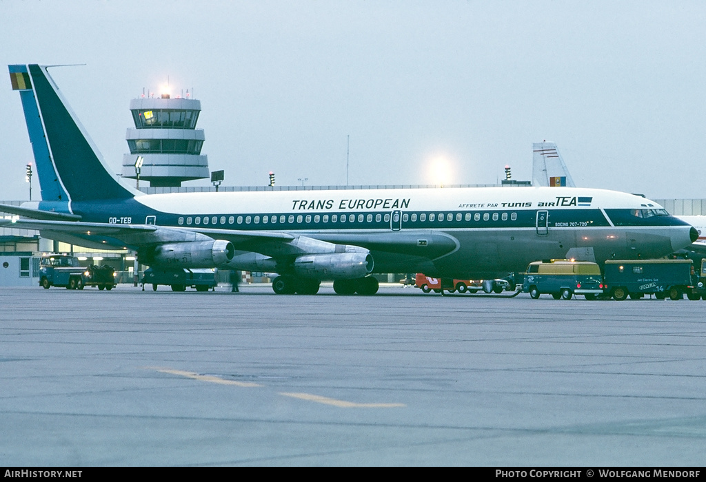 Aircraft Photo of OO-TEB | Boeing 720-048 | TEA - Trans European Airways | AirHistory.net #518778