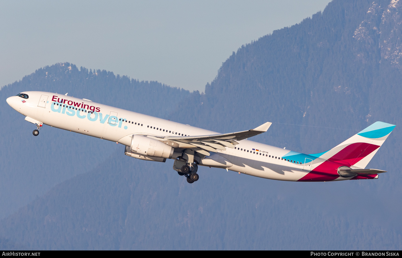 Aircraft Photo of D-AFYR | Airbus A330-343 | Eurowings Discover | AirHistory.net #518867