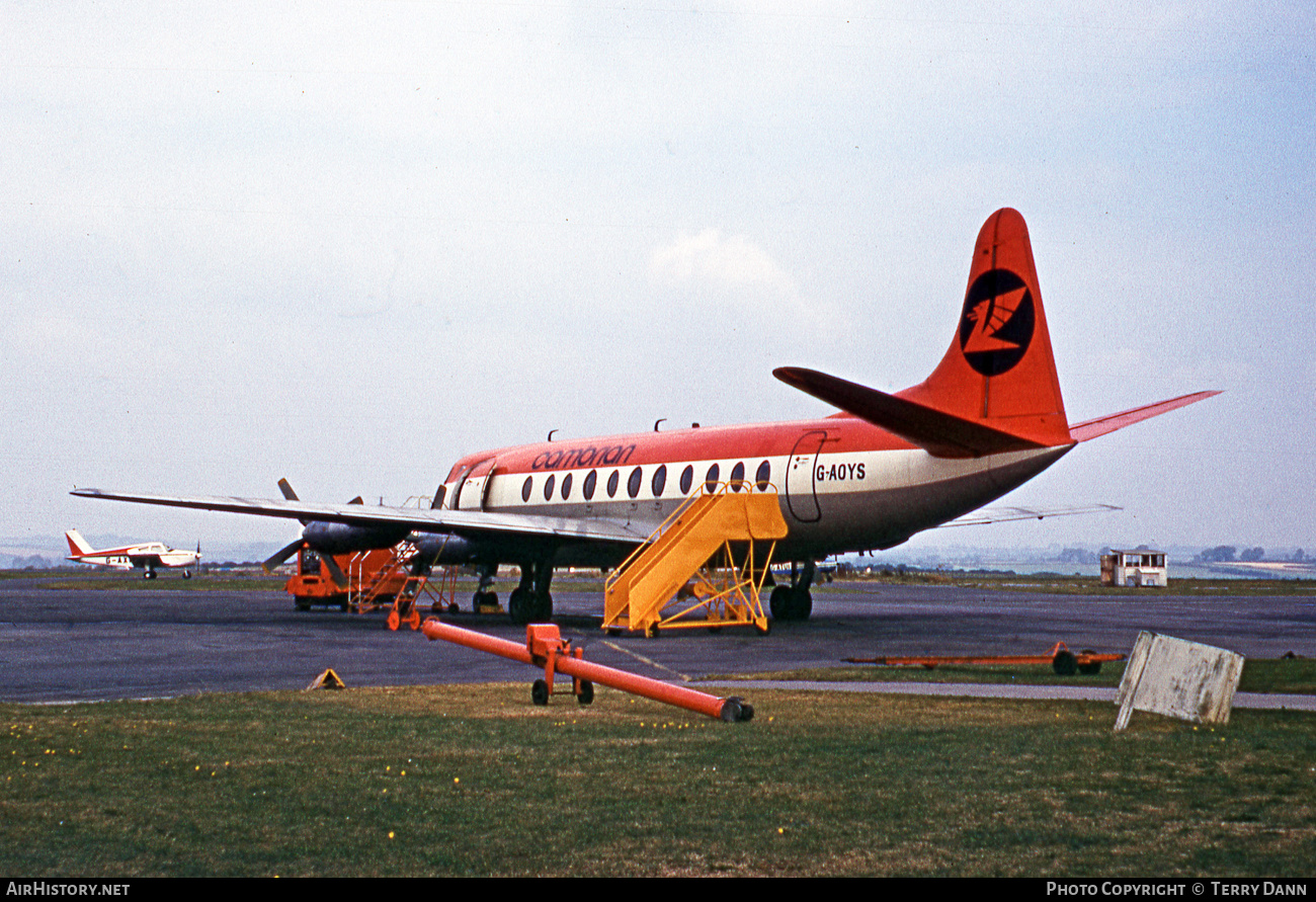 Aircraft Photo of G-AOYS | Vickers 806 Viscount | Cambrian Airways | AirHistory.net #518955