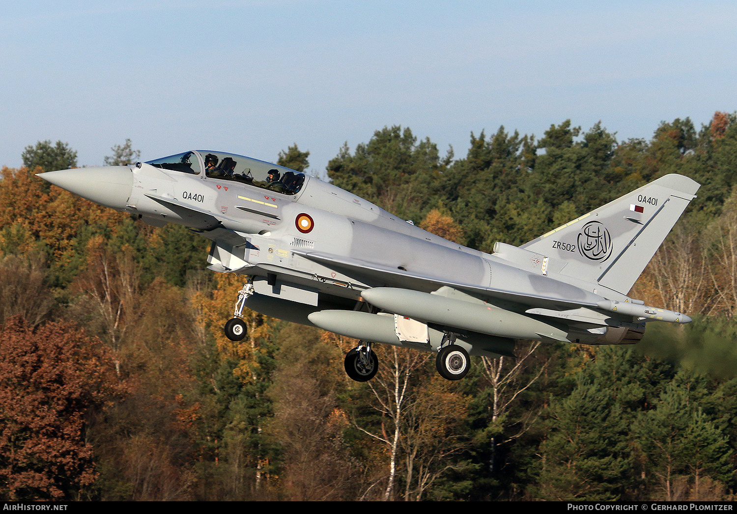 Aircraft Photo of QA401 / ZR502 | Eurofighter EF-2000 Typhoon T | Qatar - Air Force | AirHistory.net #519130