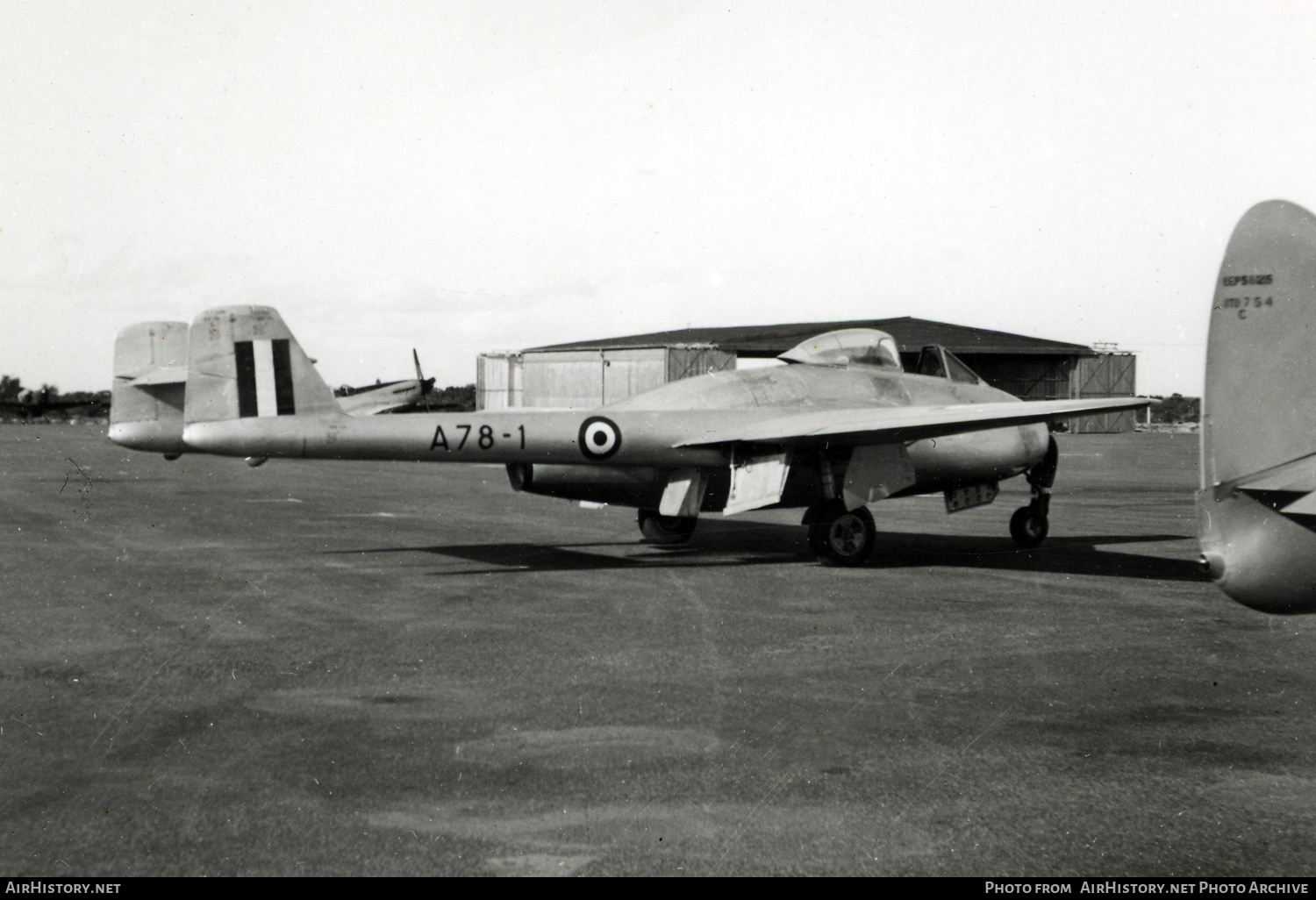 Aircraft Photo of A78-1 | De Havilland D.H. 100 Vampire F1 | Australia - Air Force | AirHistory.net #519183