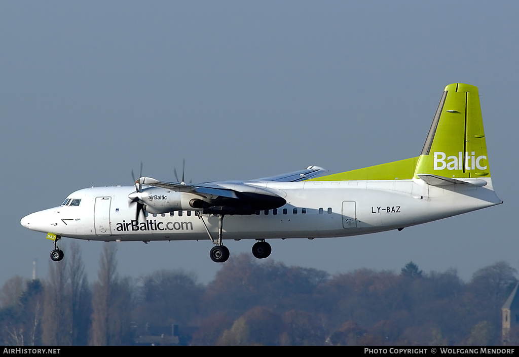 Aircraft Photo of LY-BAZ | Fokker 50 | AirBaltic | AirHistory.net #519189