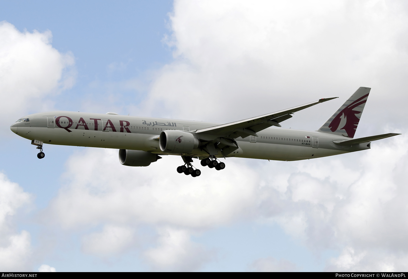 Aircraft Photo of A7-BAV | Boeing 777-3DZ/ER | Qatar Airways | AirHistory.net #519270
