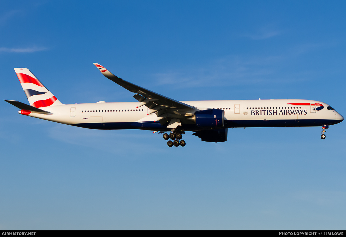 Aircraft Photo of G-XWBL | Airbus A350-1041 | British Airways | AirHistory.net #519273