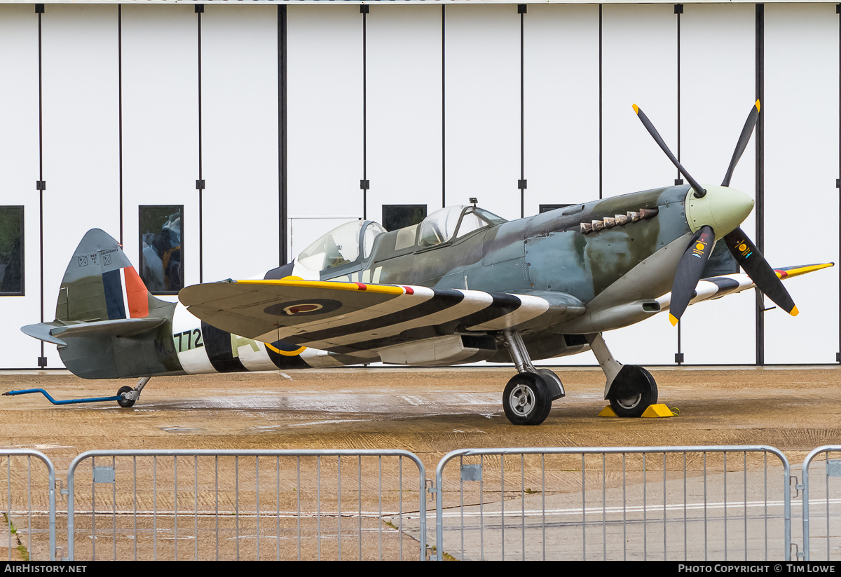 Aircraft Photo of G-AVAV / MJ772 | Supermarine 509 Spitfire T9 | UK - Air Force | AirHistory.net #519274