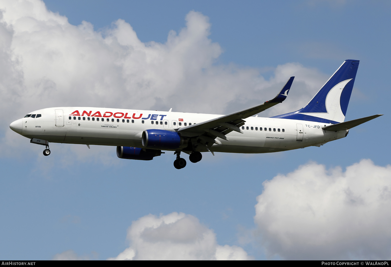 Aircraft Photo of TC-JFD | Boeing 737-8F2 | AnadoluJet | AirHistory.net #519297