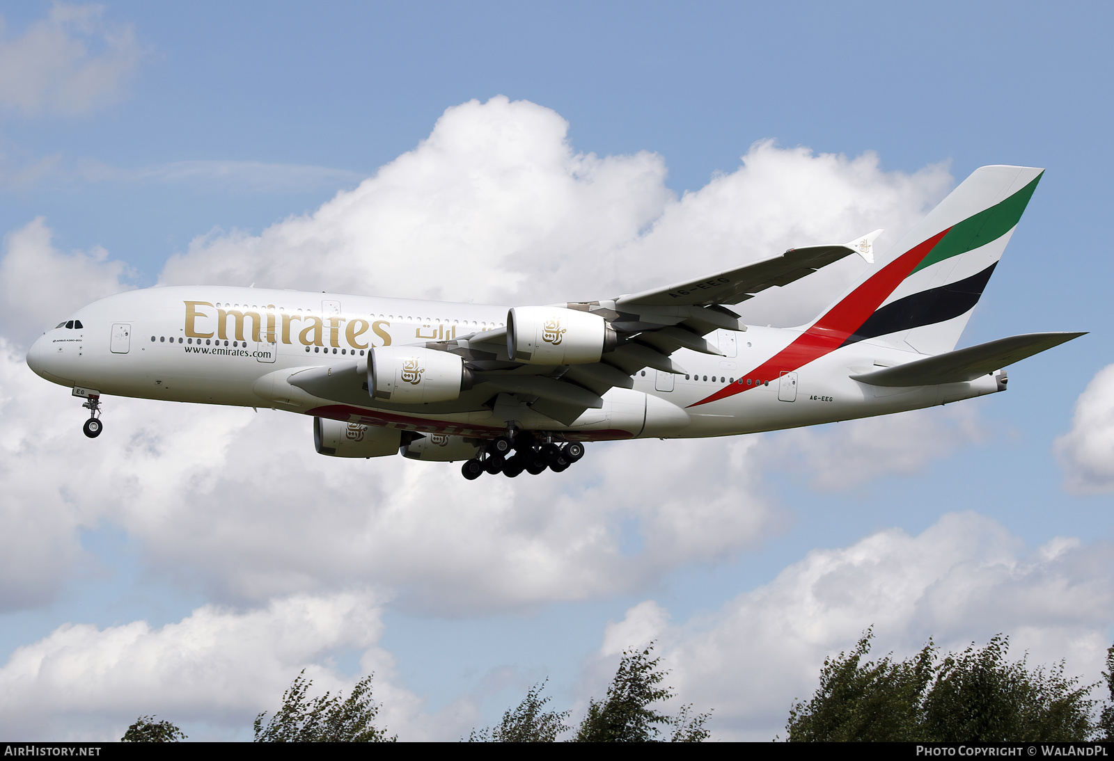 Aircraft Photo of A6-EEG | Airbus A380-861 | Emirates | AirHistory.net #519301