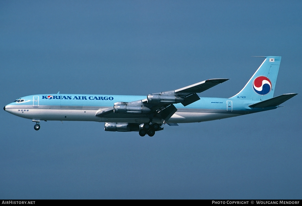Aircraft Photo of HL7431 | Boeing 707-321C | Korean Air Cargo | AirHistory.net #519376
