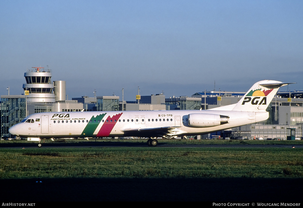 Aircraft Photo of CS-TPB | Fokker 100 (F28-0100) | Portugália Airlines - PGA | AirHistory.net #519420