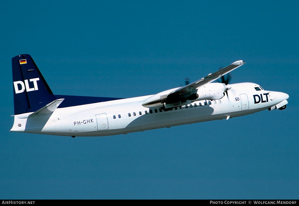 Aircraft Photo of PH-GHK | Fokker 50 | DLT - Deutsche Luftverkehrsgesellschaft | AirHistory.net #519484