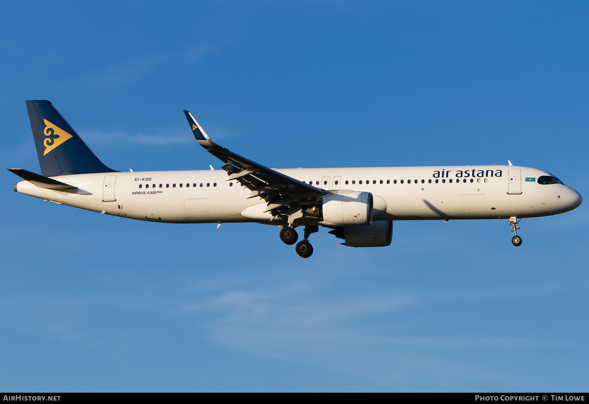 Aircraft Photo of EI-KGD | Airbus A321-271N | Air Astana | AirHistory.net #519570
