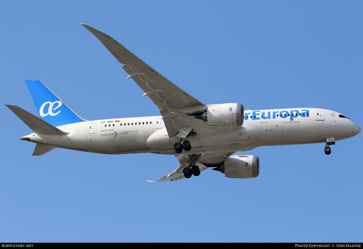 Aircraft Photo of EC-MPE | Boeing 787-8 Dreamliner | Air Europa | AirHistory.net #519578