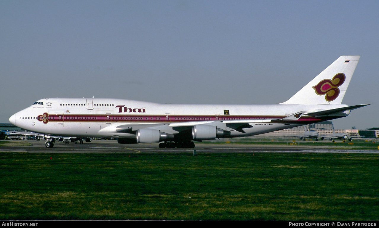 Aircraft Photo of HS-TGT | Boeing 747-4D7 | Thai Airways International | AirHistory.net #519664
