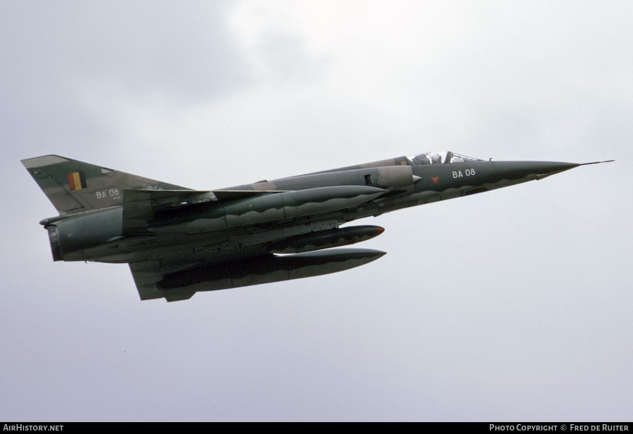 Aircraft Photo of BA08 | Dassault Mirage 5BA | Belgium - Air Force | AirHistory.net #519730