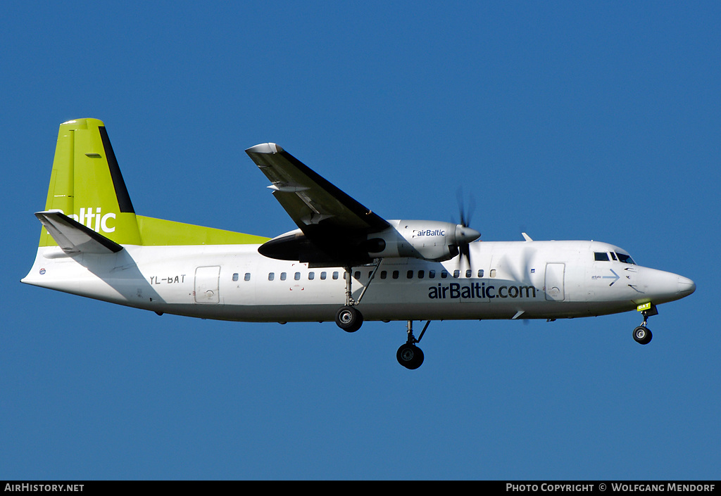 Aircraft Photo of YL-BAT | Fokker 50 | AirBaltic | AirHistory.net #519843