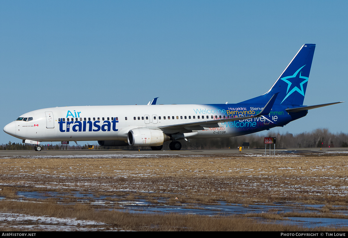 Aircraft Photo of C-GTQB | Boeing 737-8Q8 | Air Transat | AirHistory.net #519973